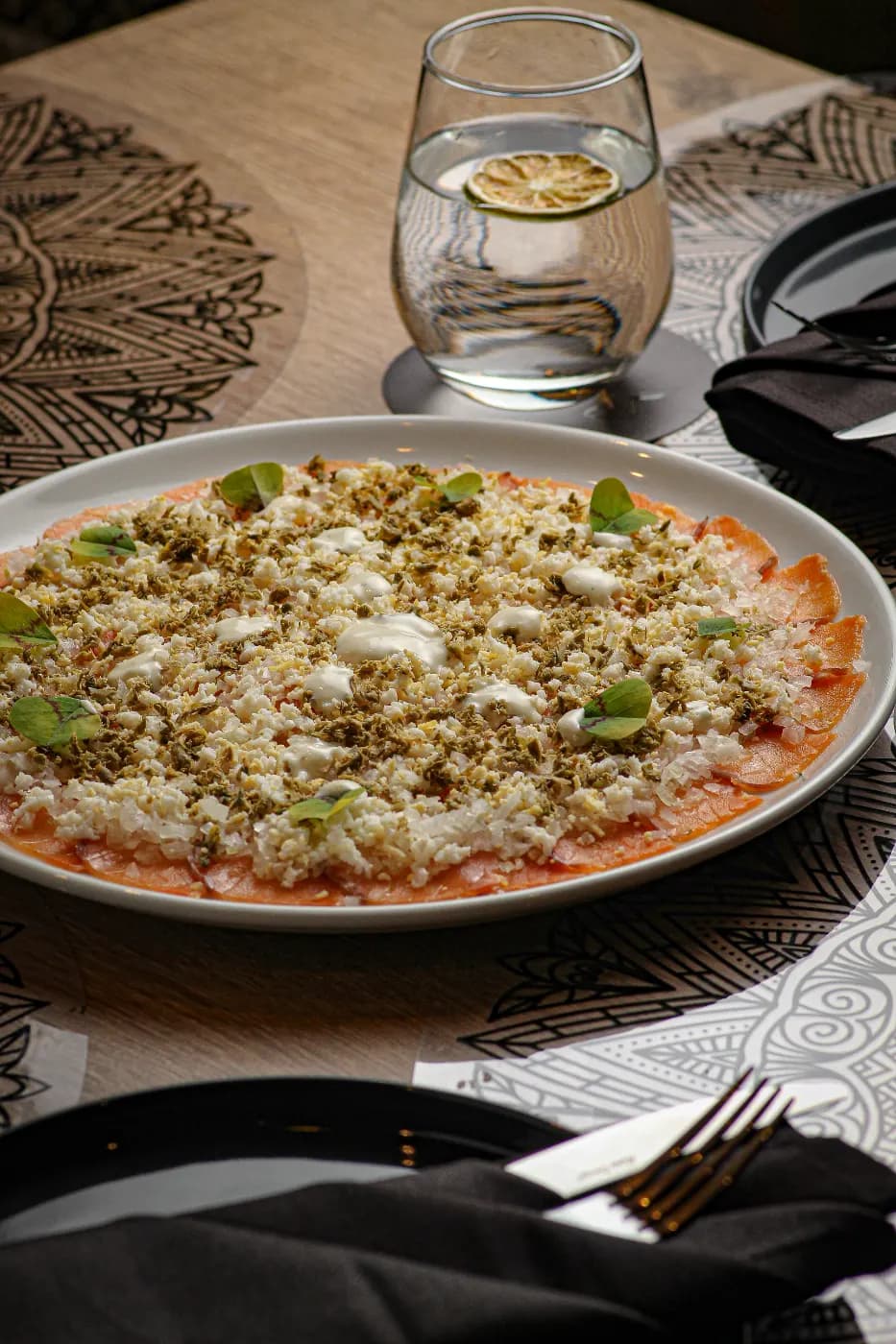 Carpaccio de salmón / atún