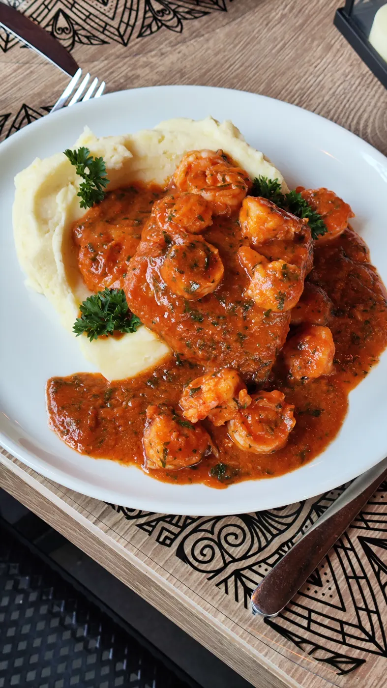 Lenguado con camarones (Al ajillo o marinera)