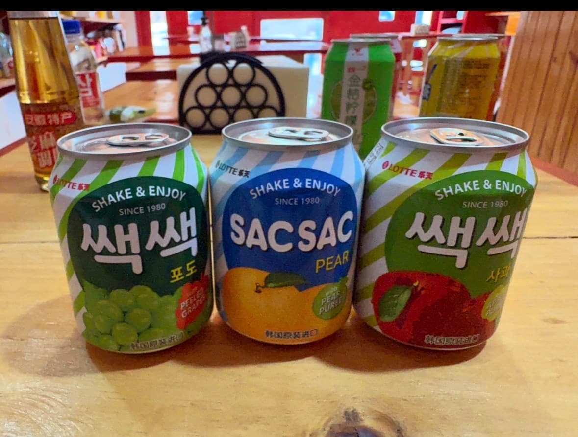 Bebida coreana de diferentes sabores