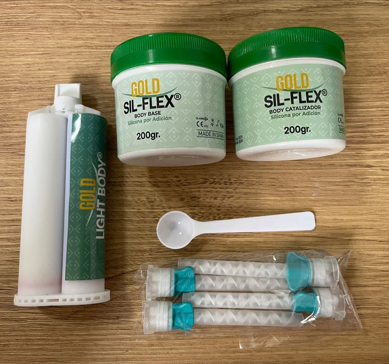 Kit Silicona Gold pesada + liviana